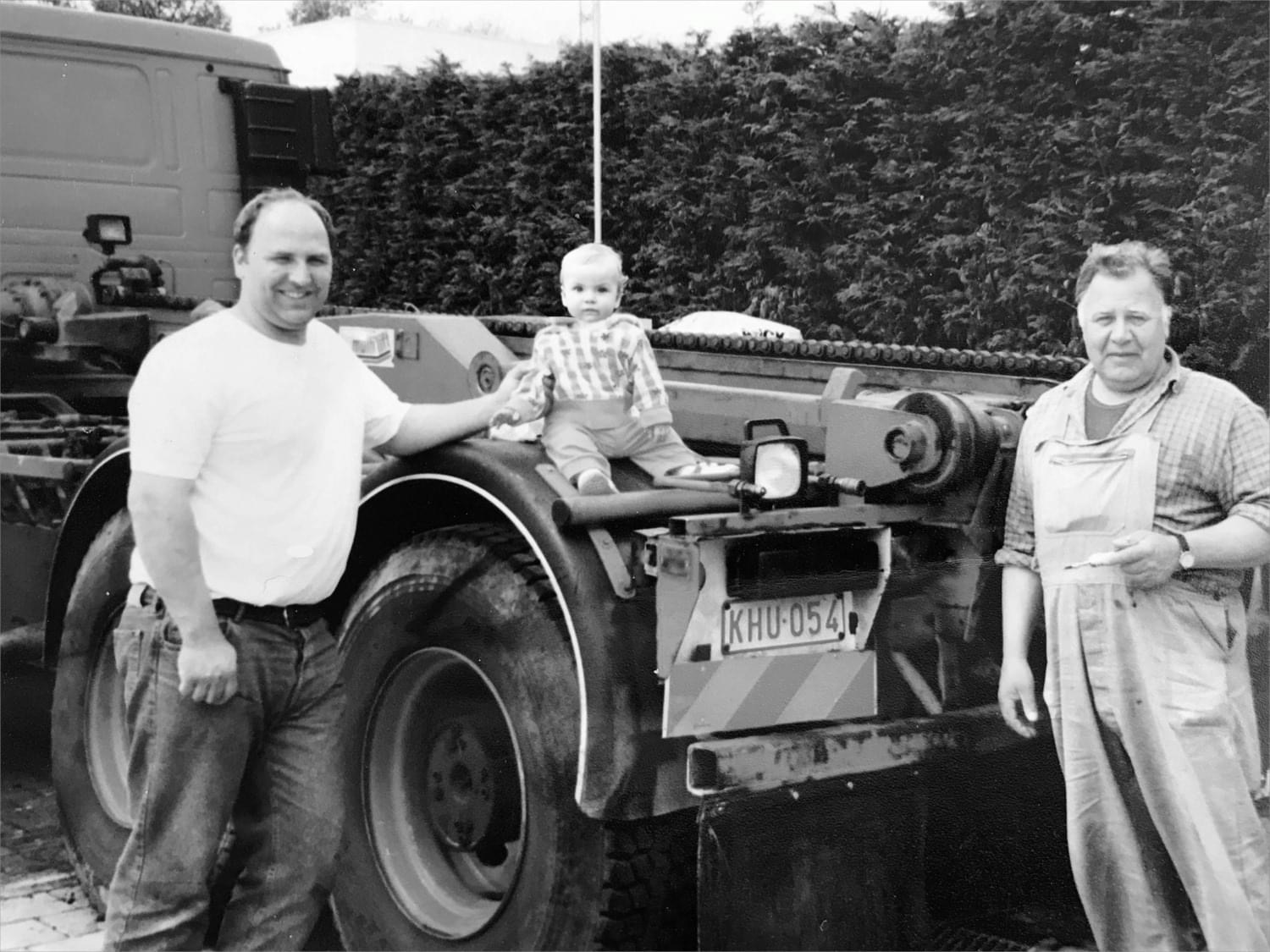 Jan, Louise en Frans Franck in 1997