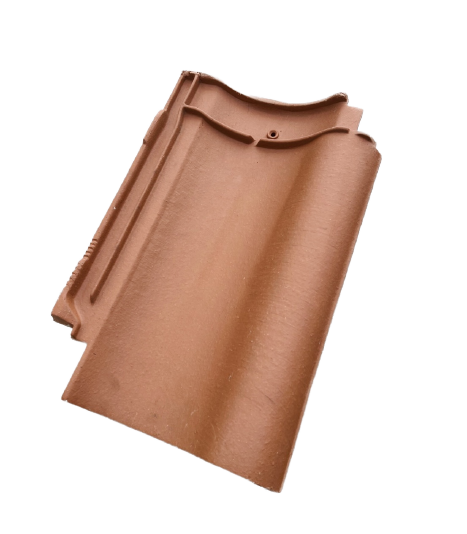 Holle dakpan met sluiting - rood -